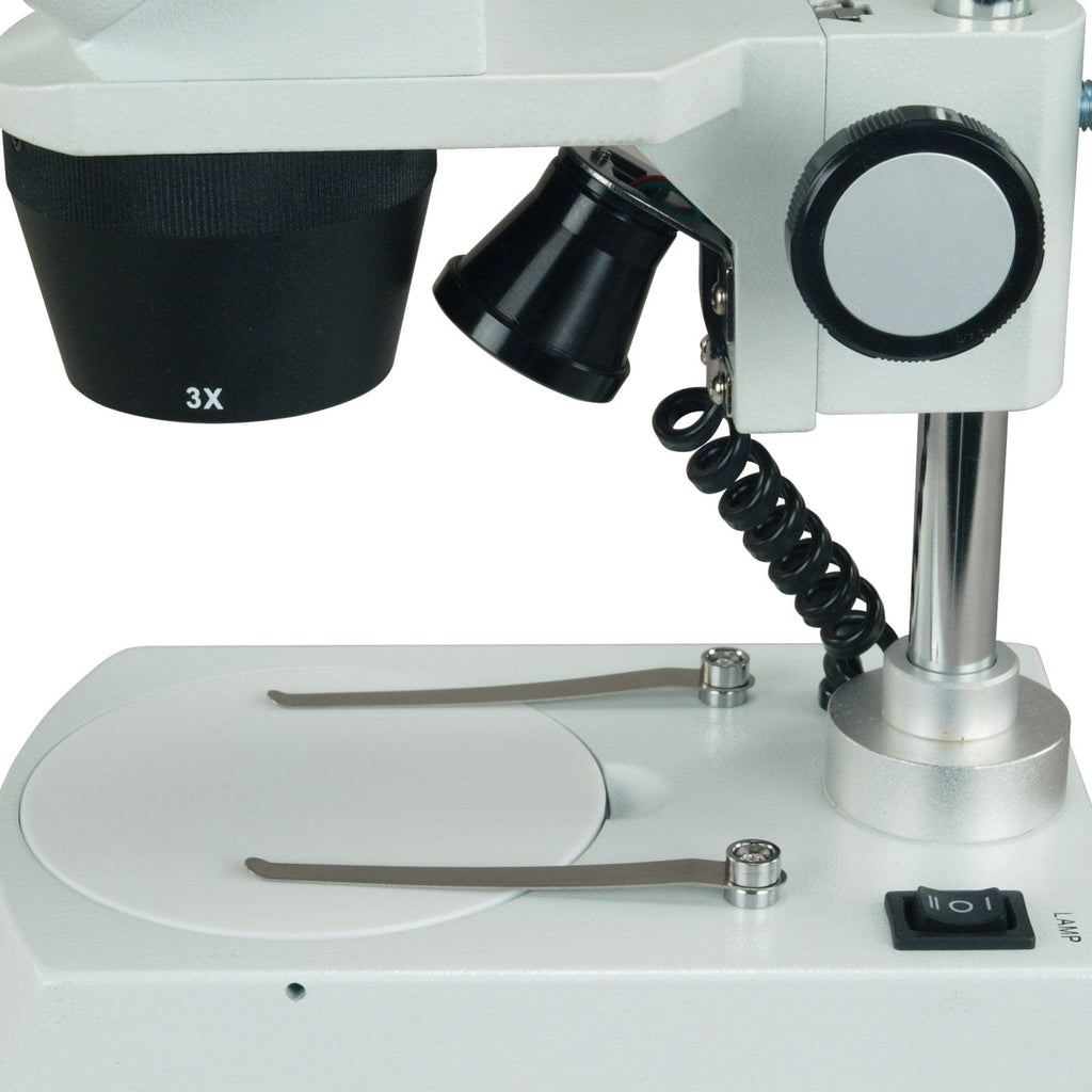 Omax Microscope Led Replacement OMAX 10X-20X-30X-60X Cordless Stereo Binocular Microscope with Dual LE ...