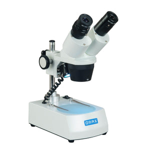 Open Box OMAX 10X-30X  Cordless Binocular Stereo Student Microscope with Dual LED Lights