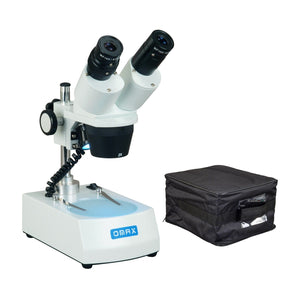OMAX 20X-40X Cordless Stereo Binocular Microscope Dual LED Lights with Vinyl Carrying Case
