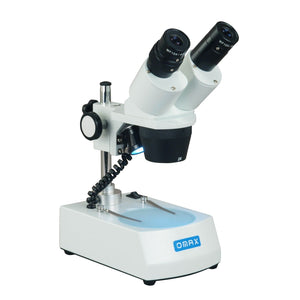 OMAX 20X-40X Cordless Stereo Binocular Student Microscope w Dual LED Lights