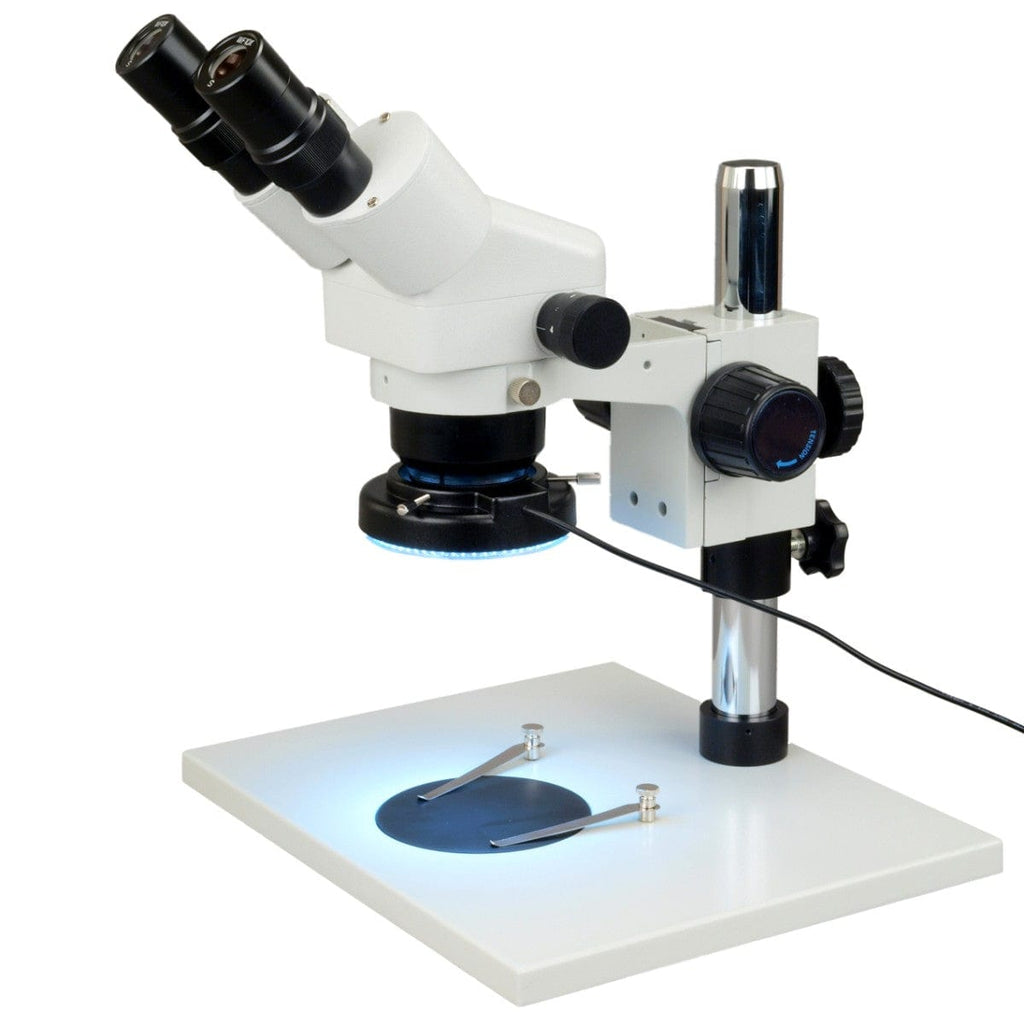 10X-80X Binocular Zoom Stereo Microscope + Metal Shell 144-LED Ring Li ...