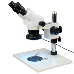 10X-80X Binocular Zoom Stereo Microscope + Metal Shell 144-LED Ring Light