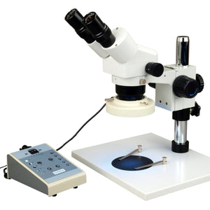 10X - 80X Binocular Zoom Stereo Microscope + 80 LED Ring Light