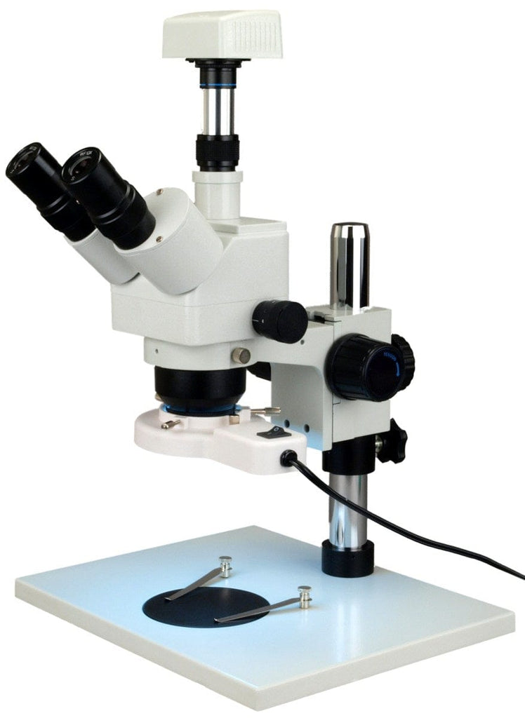 5X-80X Trinocular Zoom Stereo Microscope+8W Fluorescent Ring Light+1.3 ...