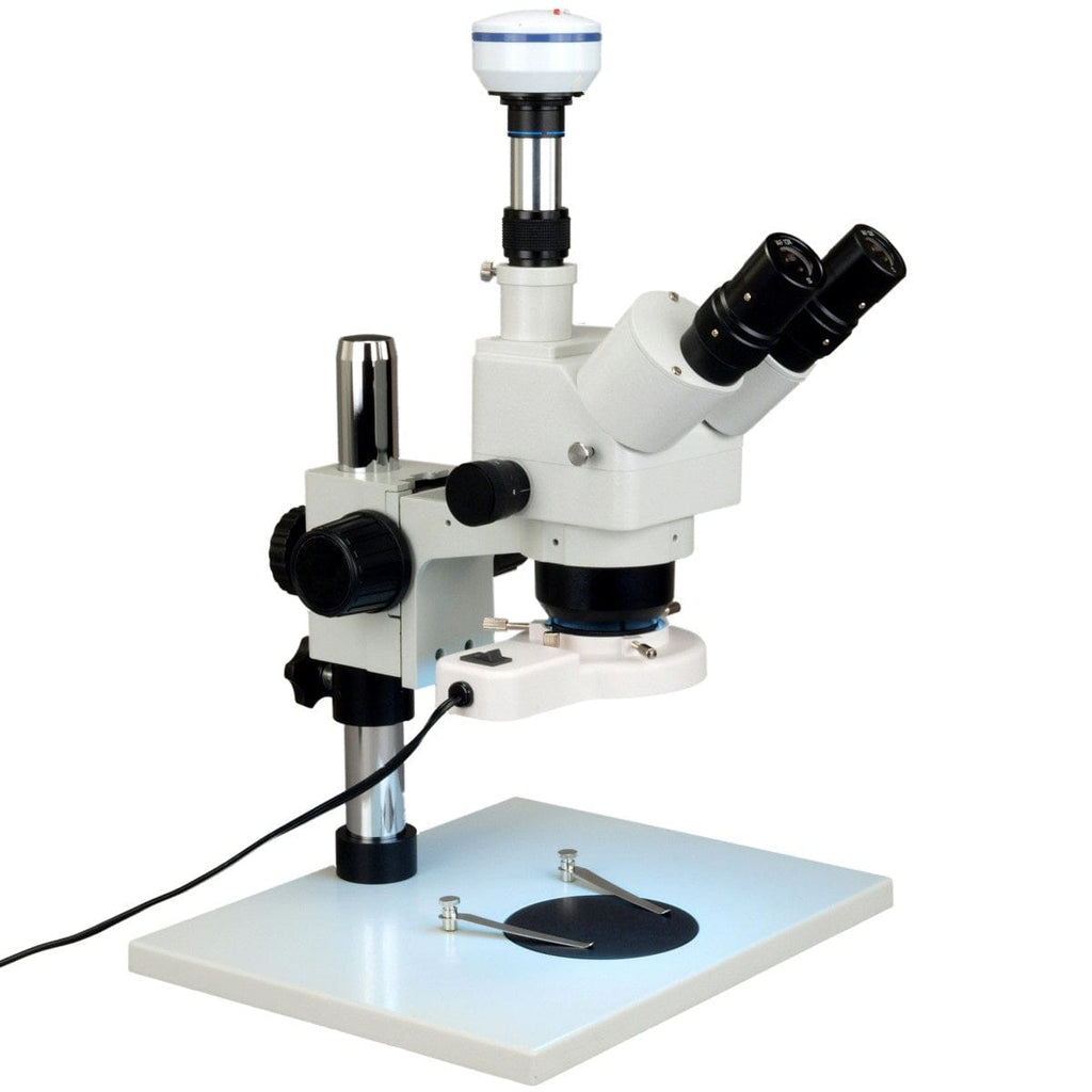 5X-80X Trinocular Zoom Stereo Microscope+8W Fluorescent Ring Light+3.0 ...