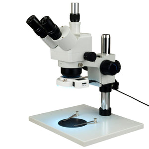 5-80X Trinocular Zoom Stereo Microscope+0.5X Auxiliary Lens+54 LED Ring Light+Large Base Table Stand