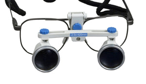2.5X 420mm WD Binocular Eyeglass Loupes with Alloy Frame
