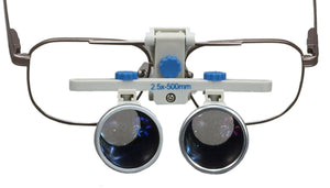 2.5X 500mm WD Binocular Eyeglass Loupes with Alloy Frame