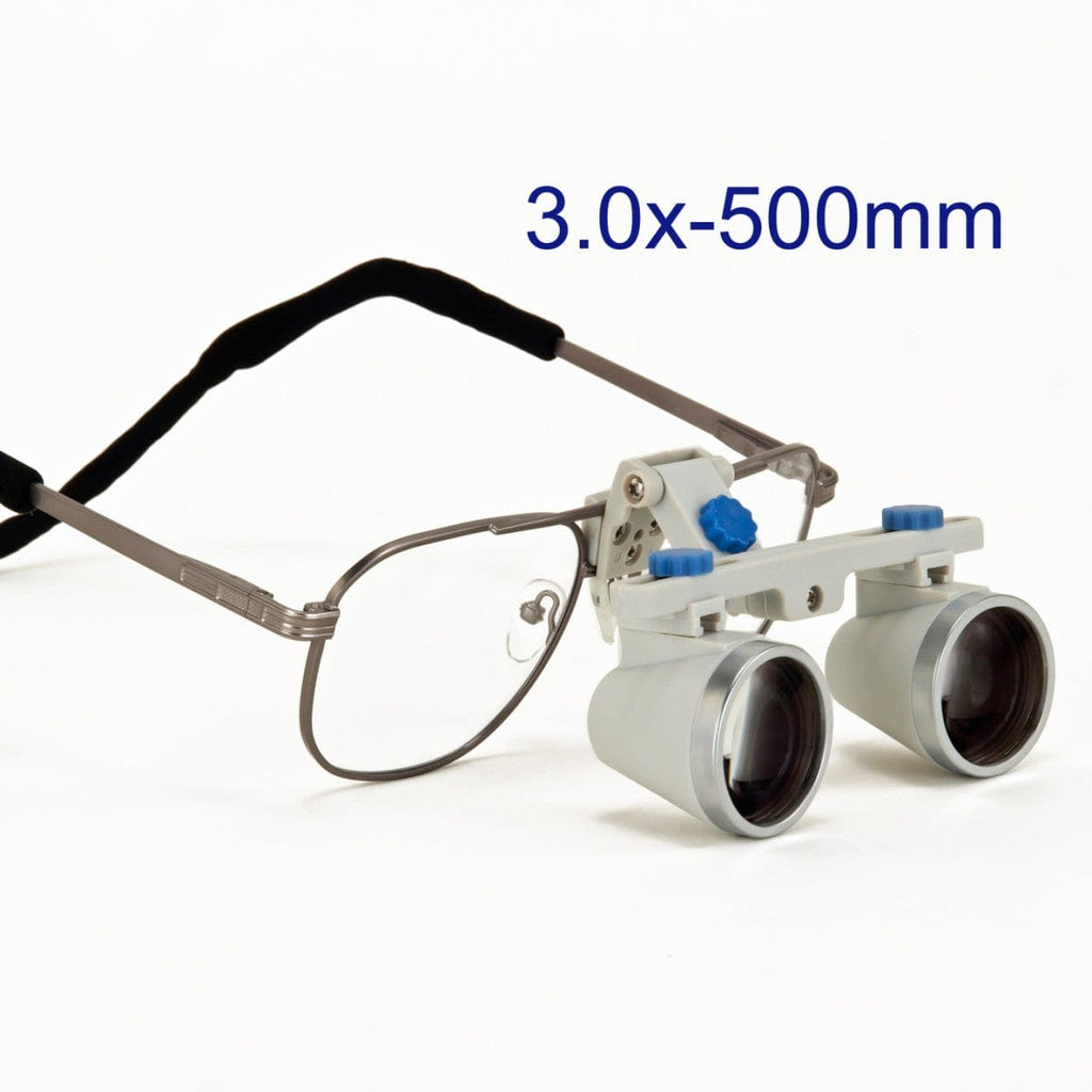 3X 500mm WD Binocular Eyeglass Loupes with Titanium Frame – Omax
