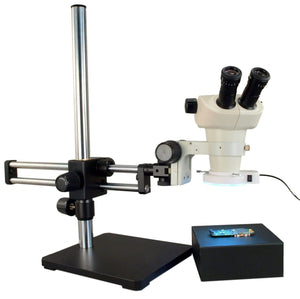 6X-50X Binocular Zoom Stereo Microscope with Boom Stand and 54 LED Ring Light