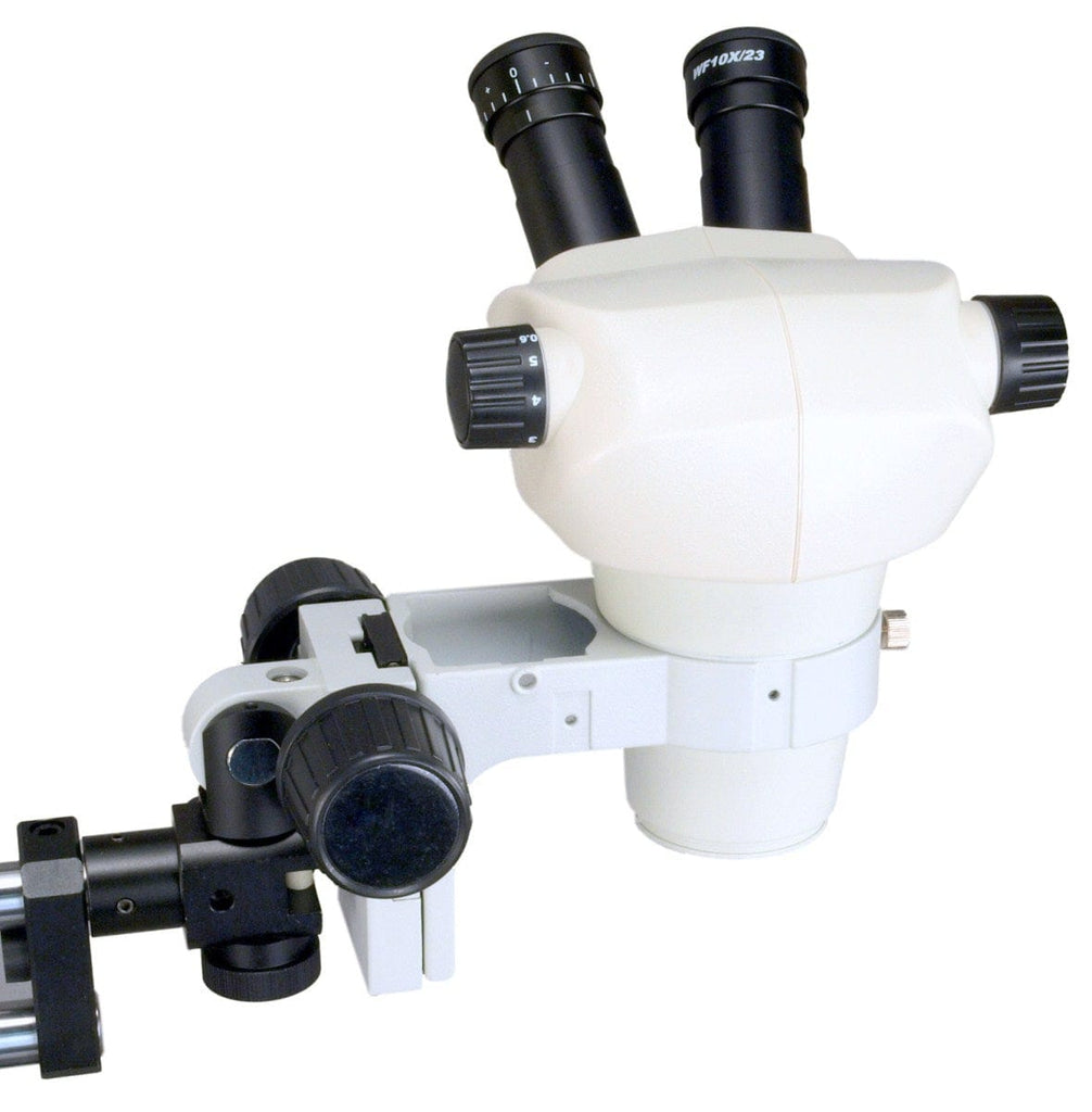 Microscope Ball Design 6X-50X Binocular Zoom Stereo Microscope with Ball Bearing Dual-arm Boo ...