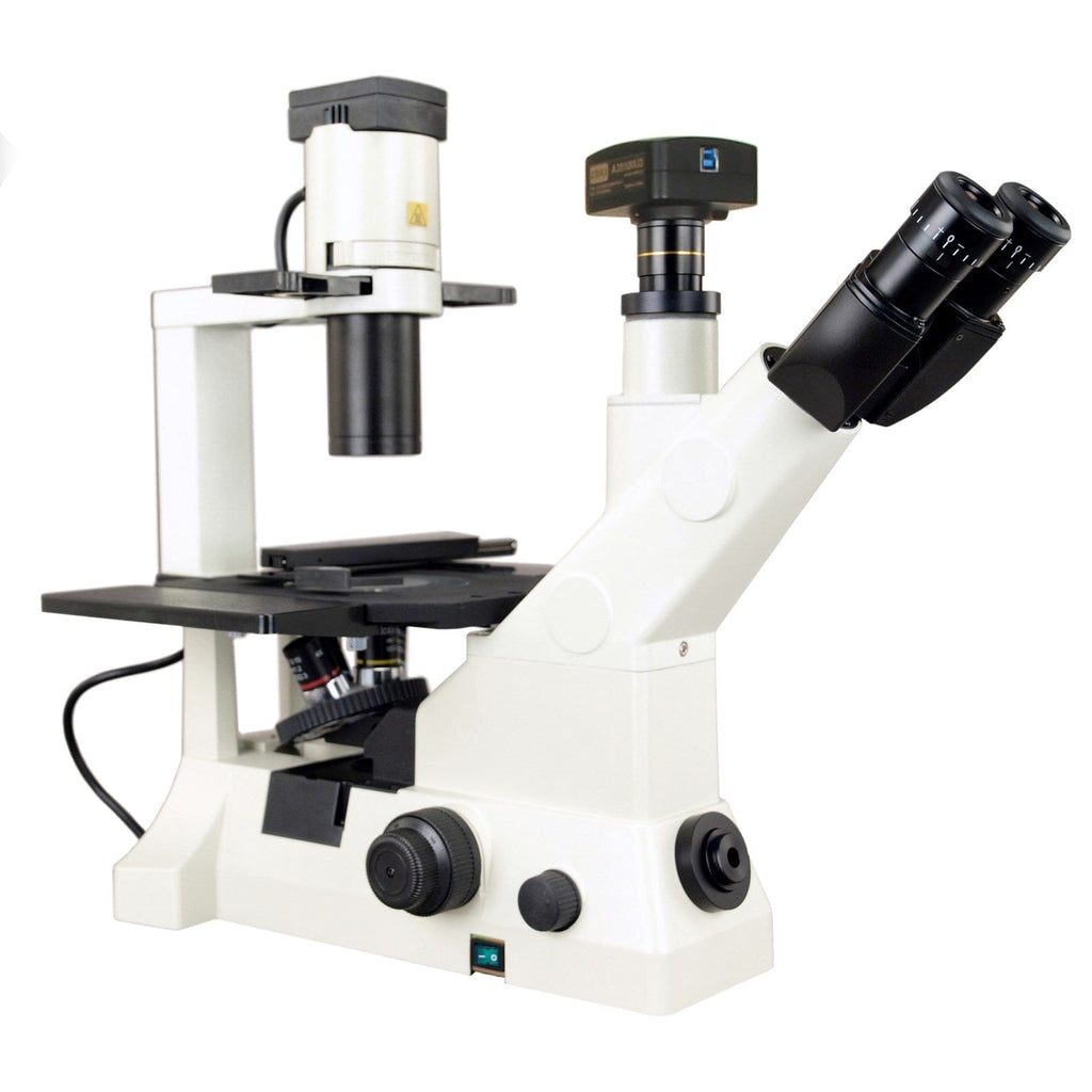 OMAX K832 Series Inverted Phase Contrast Compound Microscope 40X-400X ...