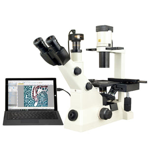 Inverted Phase Contrast Compound Microscope 40X-400X w/ 10MP Digital Camera