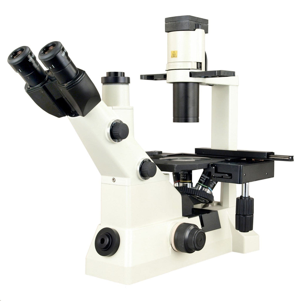 Omax Compound Microscope OMAX K832 Series Inverted Phase Contrast Compound Microscope 40X-400X ...