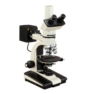 Open Box OMAX 50X-787.5X Trinocular Ore Petrographic Polarizing Microscope with Bertrand Lens and Round Stage