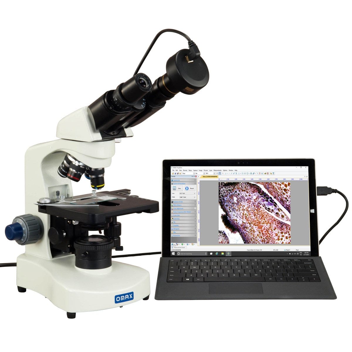 Microscopio Biologico Omax 40x-2500x Trinoculare Con Fotocamera Digitale 5MP E Campo Scuro - Ideale Per Laboratori E Studio Oscilloscopio Fnirsi Microscopio Biologico Omax 40x-2500x Trinoculare Con Fotocamera Digitale 5MP E Campo Scuro - Ideale Per Laboratori E Studio Oscilloscopio Fnirsi