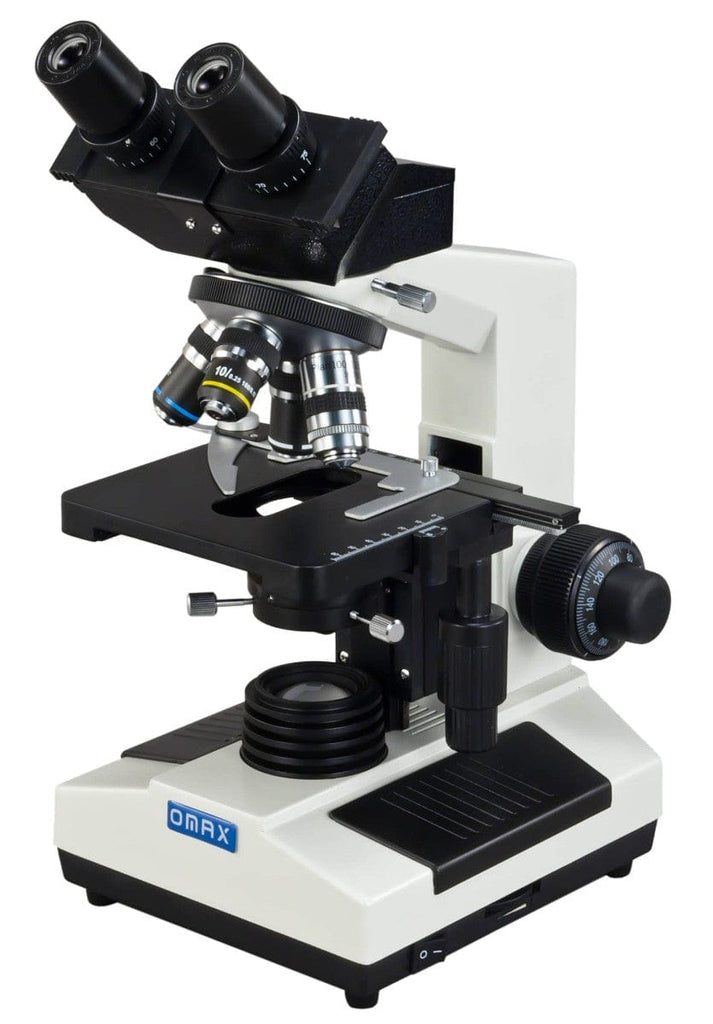 40X-1000X Compound Binocular Microscope with Oil Darkfield Condenser – Omax