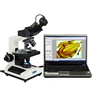 40X-2000X M827L Series Binocular Compound LED Microscope w/ 5MP USB Digital Camera