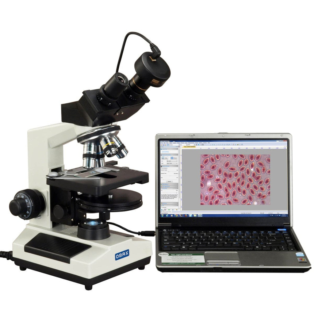 40X-2000X Binocular Compound LED Microscope with PLAN Phase Contrast K ...