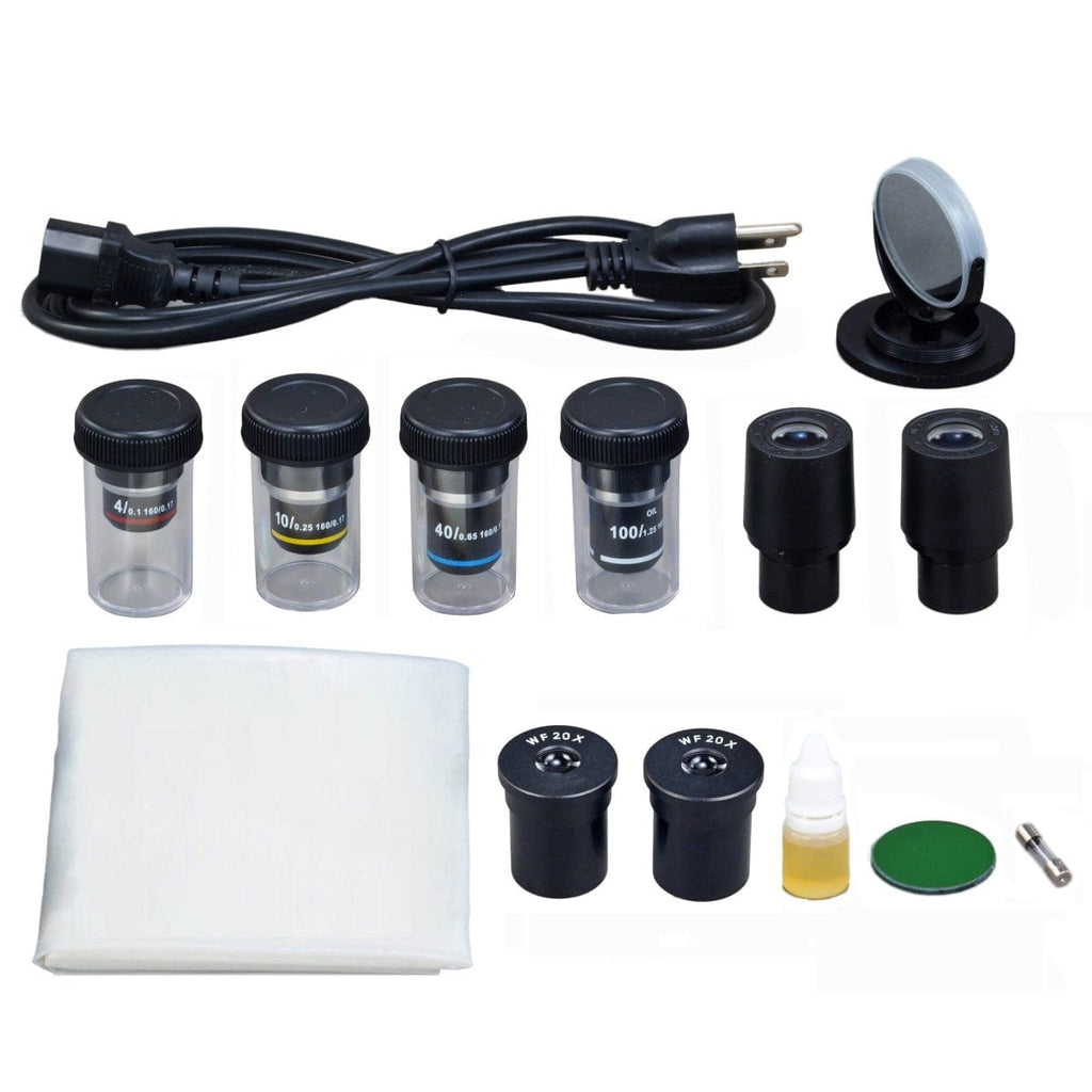 Omax Microscope Led Replacement OMAX M827 Series LED Binocular Compound Microscope 40X-2000X Magnifica ...