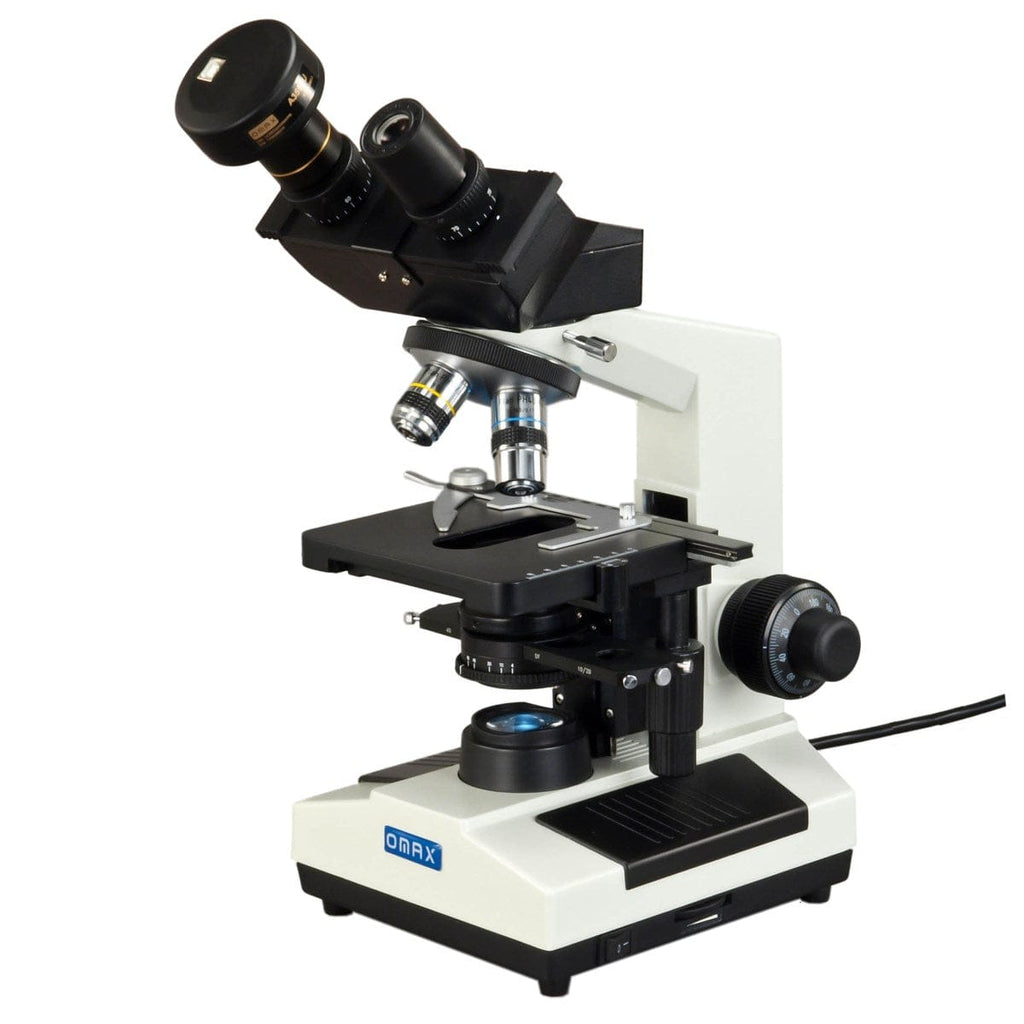 40X-2000X Phase Contrast Binocular Compound LED Microscope + 10MP Digi ...