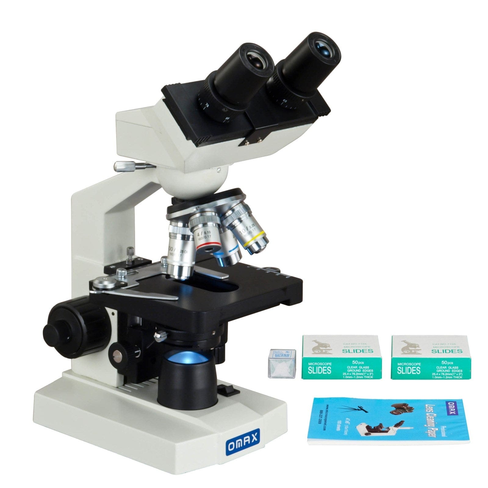 OMAX M82E Series Binocular Compound Microscope 40X-2000X OMAX M82E Series Binocular Compound Microscope 40X-2000X
