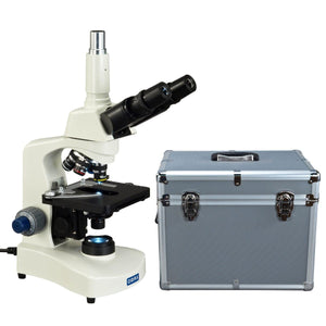 40X-2000X M8311 Series Trinocular Lab Compound Microscope + Aluminum Storage Case