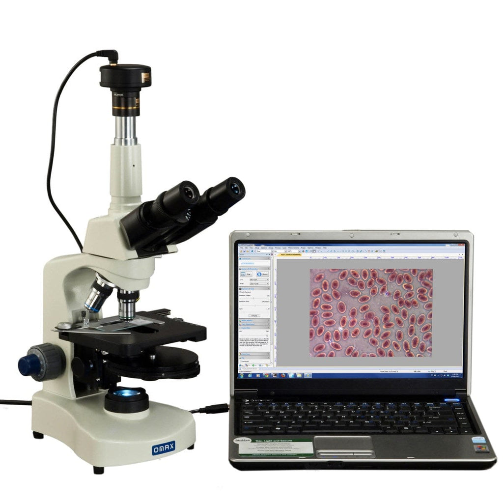Phase Contrast Compound Microscope OMAX M8311 Series Trinocular Phase-Contrast Compound Microscope 40X-20 ...