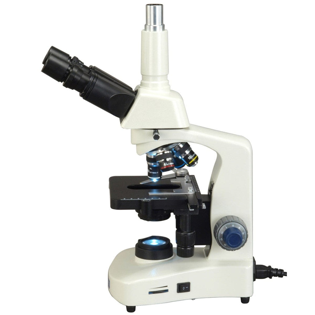 OMAX M8311 Series Trinocular Lab Compound Microscope 40X-2500X Magnifi ...