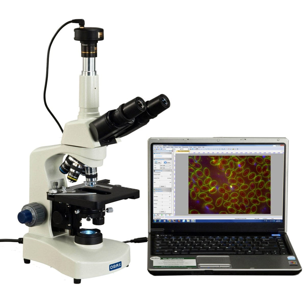 OMAX 40X-2500X Darkfield Trinocular Compound Siedentopf LED Microscope ...