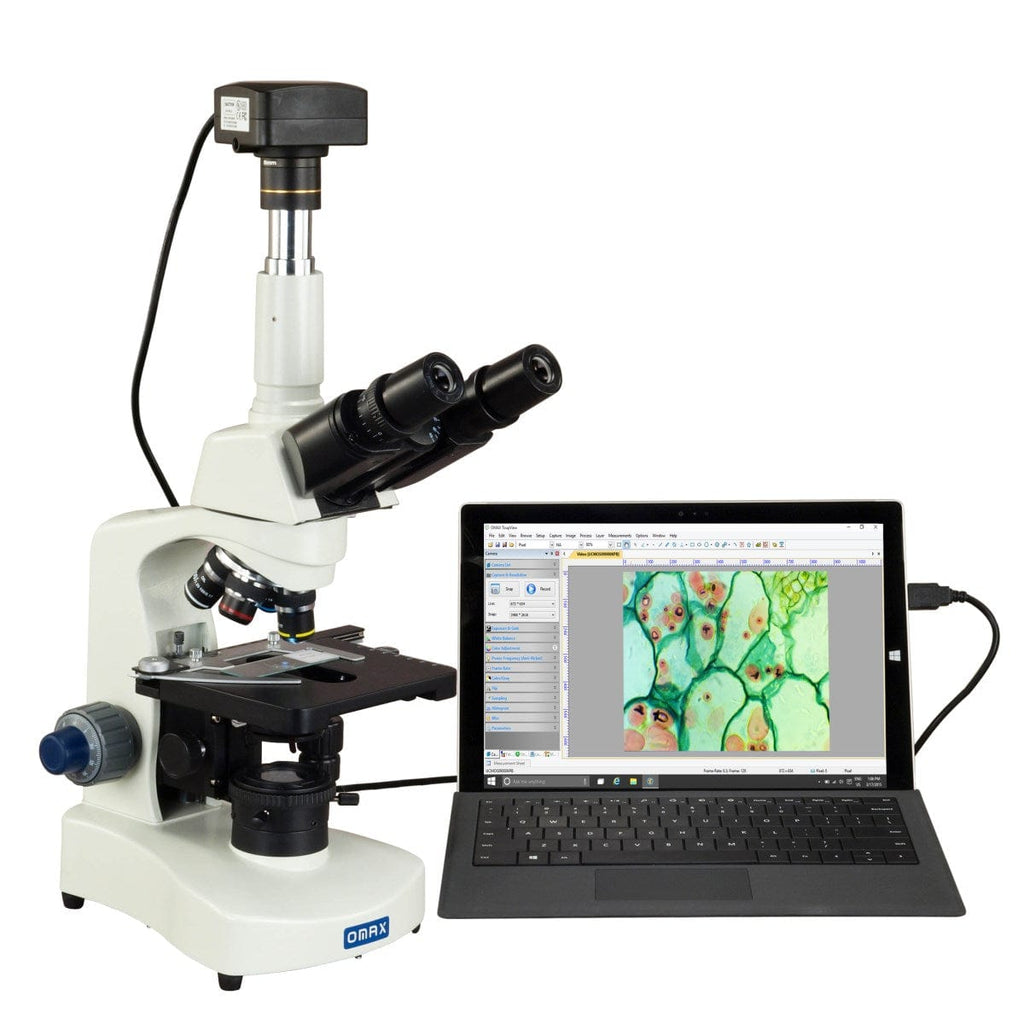 OMAX M8311 Series Siedentopf LED Trinocular Compound Microscope 40X-25 ...