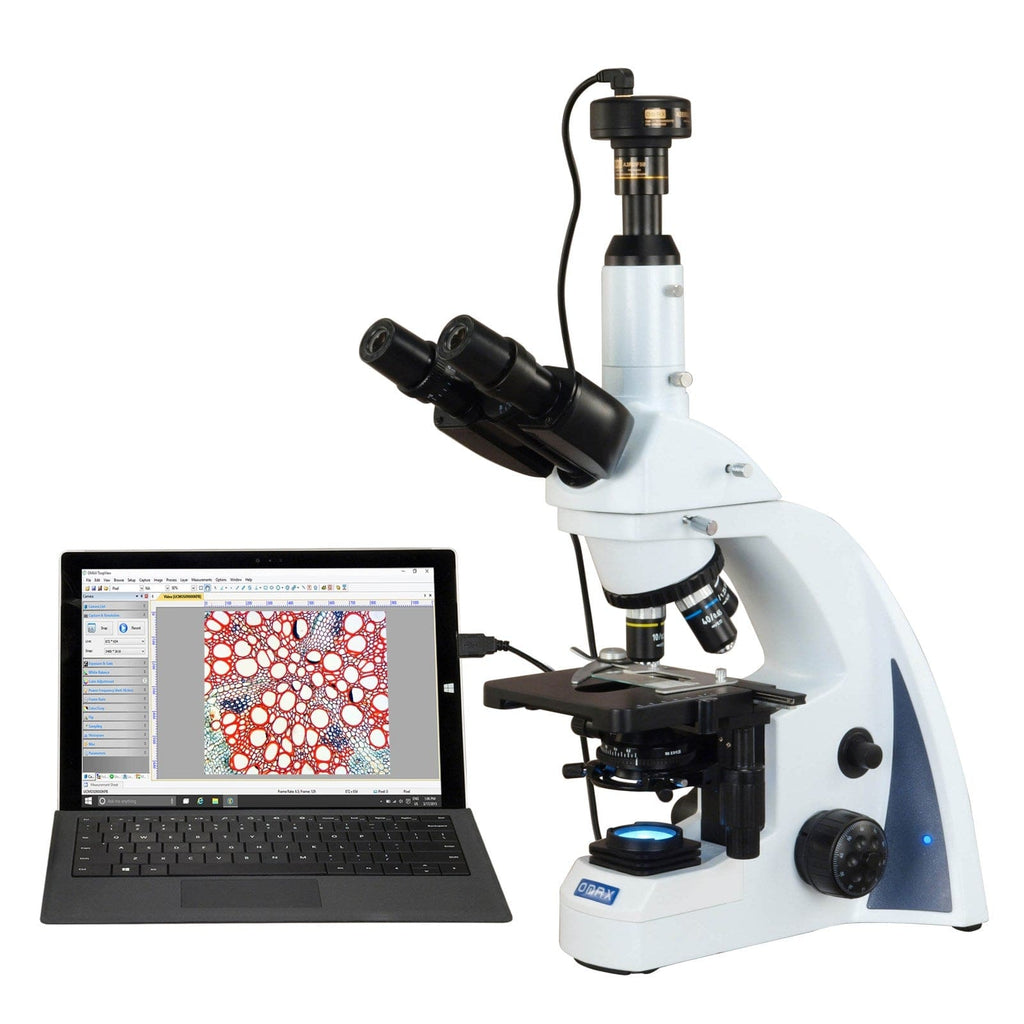 OMAX M8333 Lab Series Trinocular Compound Microscope 40X-2000X Magnifi ...