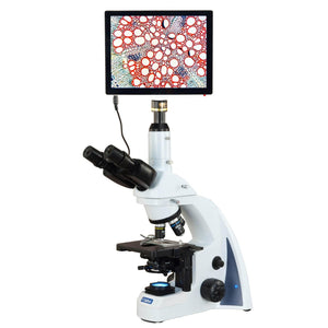 OMAX 40X-2500X Touchscreen PLAN Infinity Trinocular Siedentopf LED Compound Biological Microscope