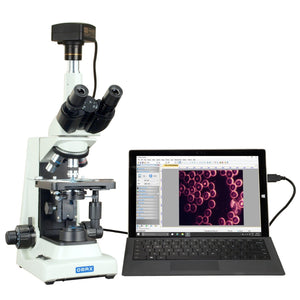 OMAX 40X-2000X USB3 18MP PLAN Trinocular Darkfield Super Bright LED Lab Microscope for Live Blood