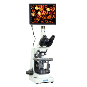 OMAX 40X-2000X 5MP Touchpad Screen PLAN Darkfield Super Bright LED Lab Microscope for Live Blood