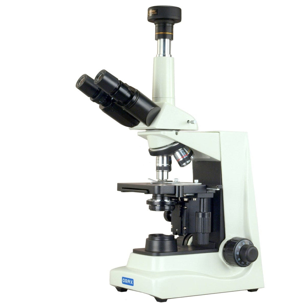 Omax Compound Microscope OMAX M834 Series Professional PLAN Trinocular Compound Microscope 40X ...