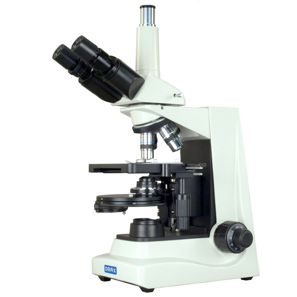 OMAX M834 Series PLAN Phase Contrast Turret Lab Trinocular Compound Mi ...