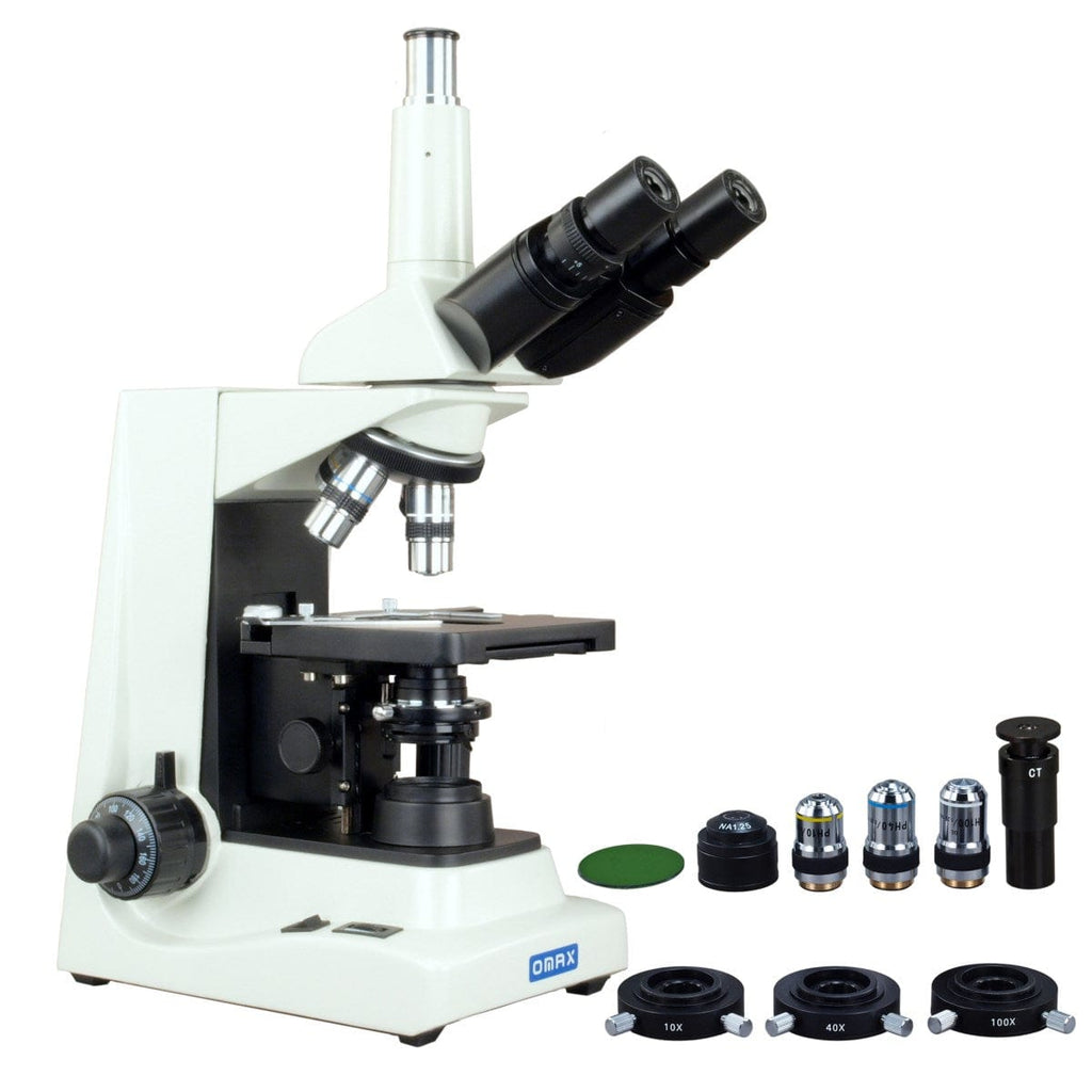 Oscope Same Microscope OMAX M834 Series Plan Trinocular Compound Microscope 40X-2000X Magnifi ...