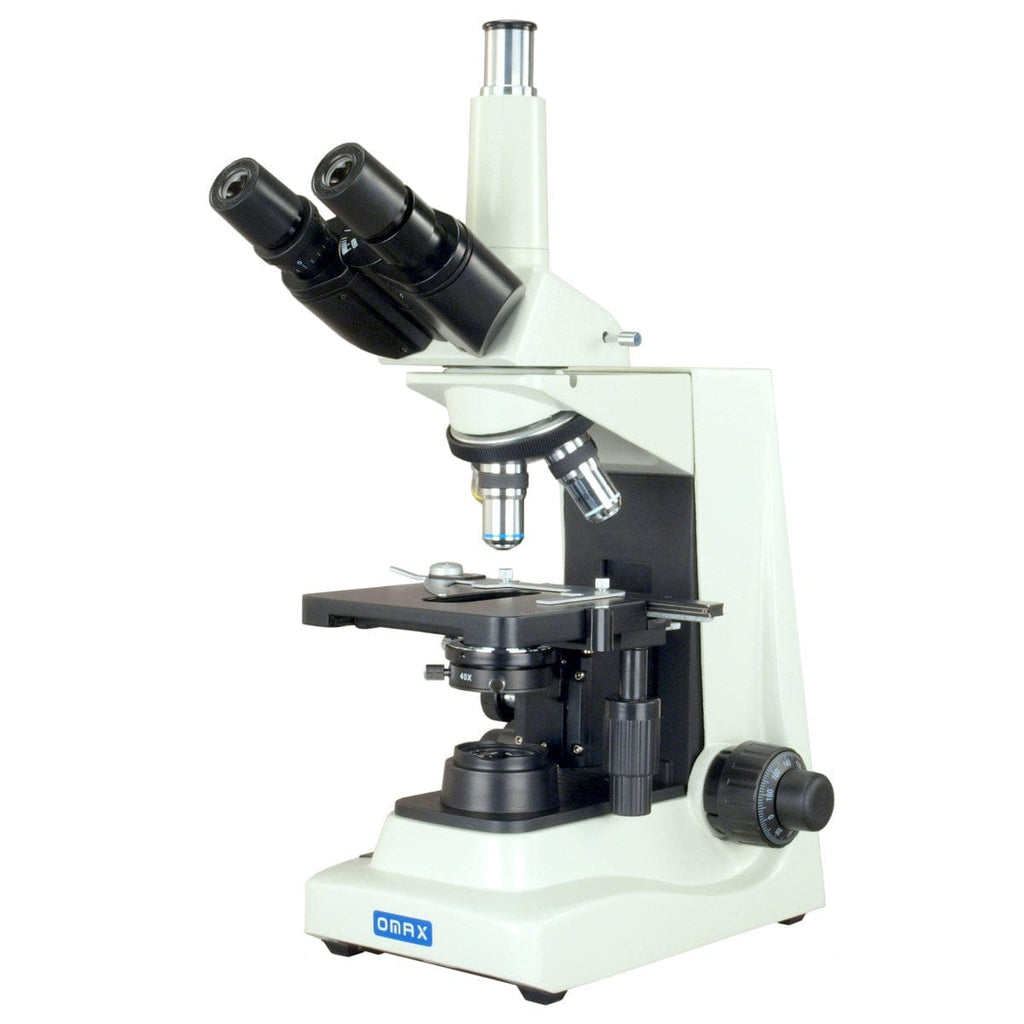 Omax Compound Microscope OMAX M834 Series Plan Trinocular Compound Microscope 40X-2000X Magnifi ...