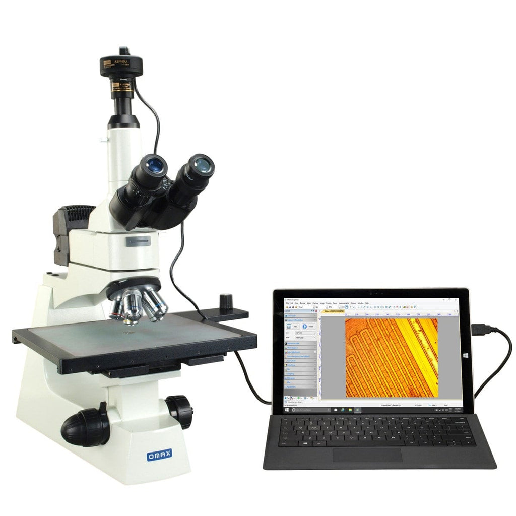 Large Stage Industrial Inspection Infinity Microscope+10MP Camera – Omax