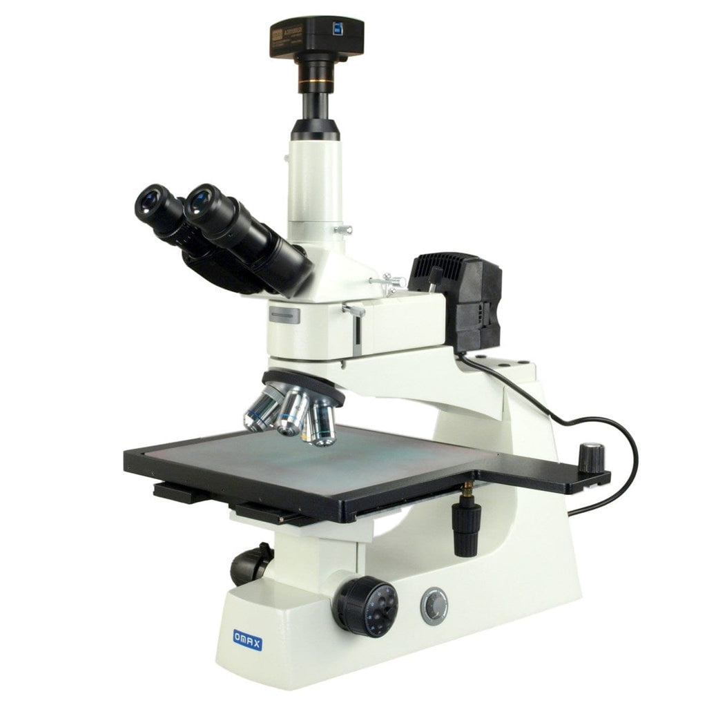 OMAX M836 Series Large Stage Industrial Inspection Infinity Trinocular ...