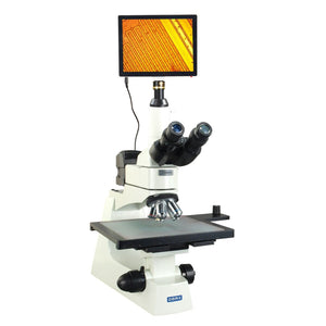 OMAX 40X-800X 5MP Touchpad Screen Large Stage Infinity Polarizing Industrial Inspection Microscope