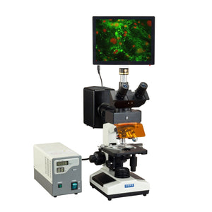 OMAX 40X-1600X 5MP Touchpad Screen EPI-Fluorescence Trinocular Compound Biological Lab Microscope