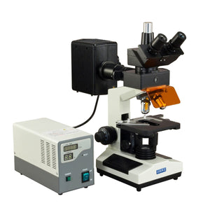 Open Box OMAX 40X-1600X EPI-Fluorescence Trinocular Biological Microscope