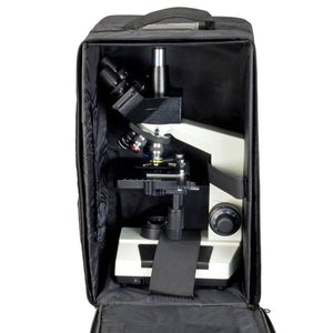 40X-2000X M837L Series Trinocular Lab Compound Microscope w/ LED Illumination + Vinyl Carrying Case