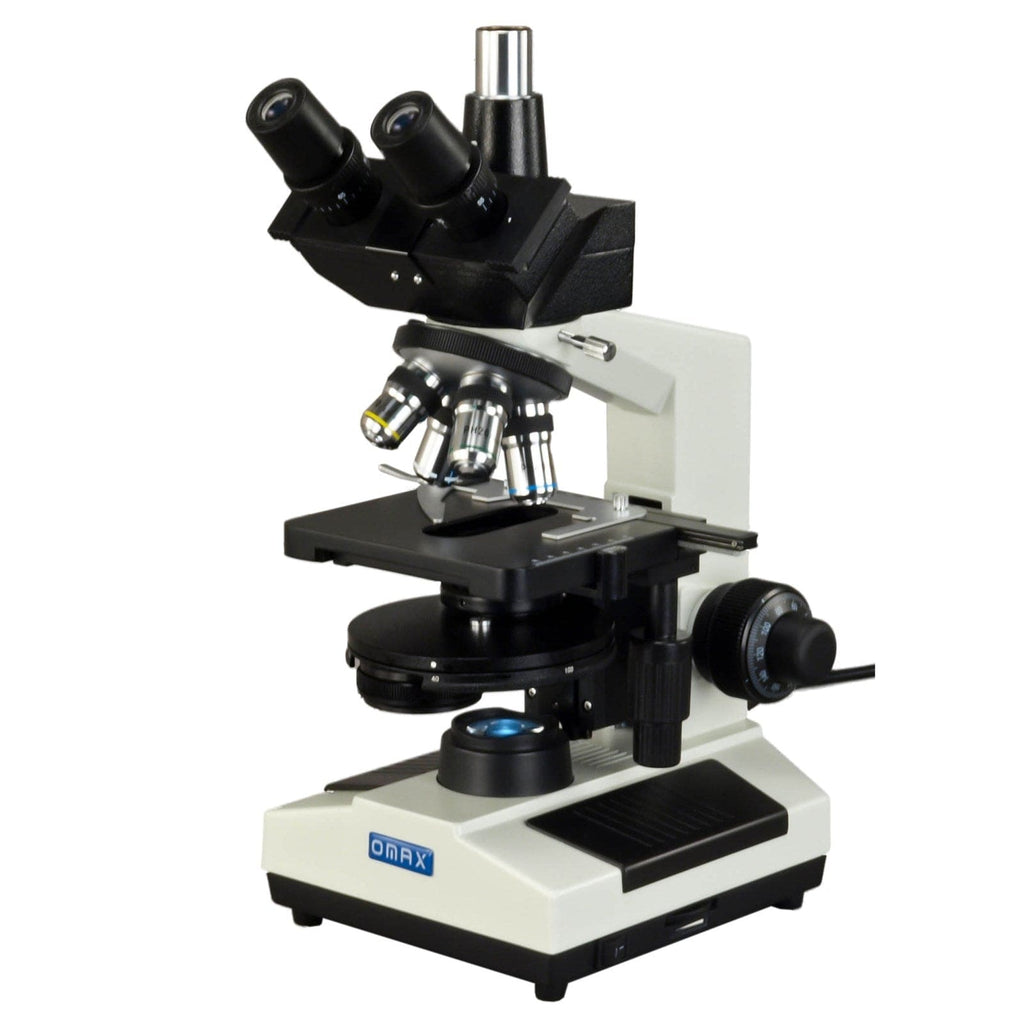 OMAX M837 Series Phase Contrast LED Trinocular Compound Microscope 40X ...