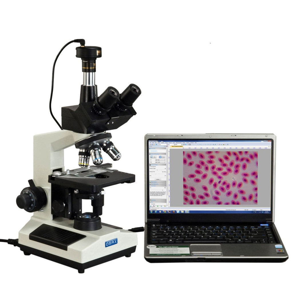 Oscope Same Microscope OMAX M837L Series LED Trinocular Compound Microscope 40X-2000X Magnifi ...