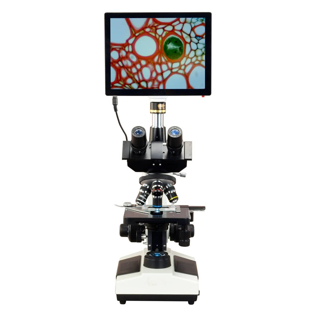 OMAX M837 Series LED Lab Biological Trinocular Compound Microscope 40X ...