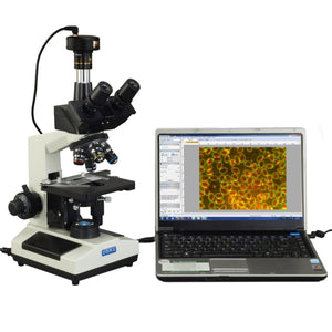 40X-1600X M837L Series Trinocular Oil Darkfield Microscope w/ LED Illumination + 3MP USB 2.0 Digital Camera