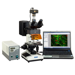 OMAX 40X-2500X EPI-Fluorescence Trinocular Biological Microscope with 14MP CMOS USB Digital Camera